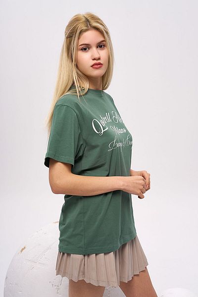 OlaFre Tricou cu maneca scurta cu imprimeu scris, tricou din bumbac, de baza, confortabil, sport, original