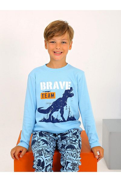 vitmo Set de pijamale Brave pentru băiat - mânecă lungă, 100% bumbac