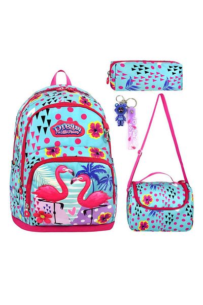 İPEK KİDS SILK KIDS - 3 bucăți Geantă pentru școală primară Pelican cu caracteristică Thermos, nutriție și suport pentru stilou