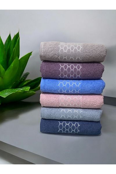 Softplus 100% Cotton 6-Piece Hand-Face-Bad Towel (Extra Soft)