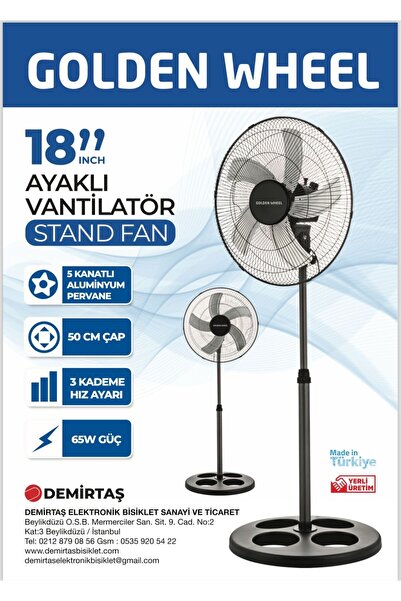 Golden Whell 18”Inch AYAKLI VANTİLATÖR ( STAND FAN )