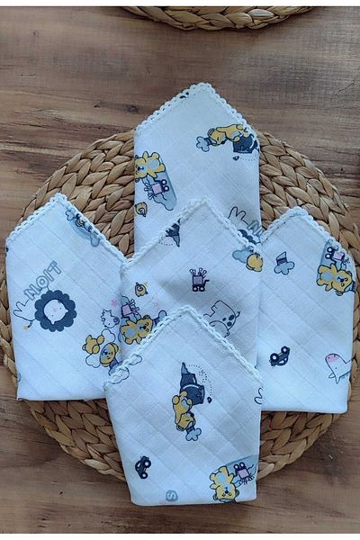 stella kids 100% COTTON MUSLIN FABRIC BABY MOUTH WIPES 27x27