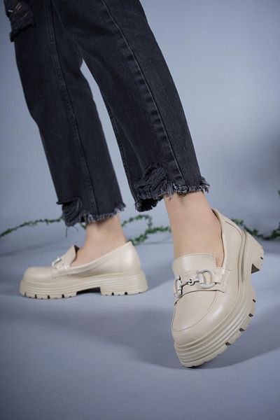 Riccon Γυναικεία καθημερινά Loafer Παπούτσια0012910 Skin Skin