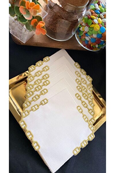 BÜŞRA 6-Piece Coffee Side Presentation Pecete Set