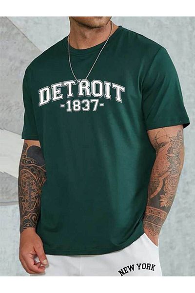 Medinenur Μπλουζάκι Unisex με στάμπα Detroit