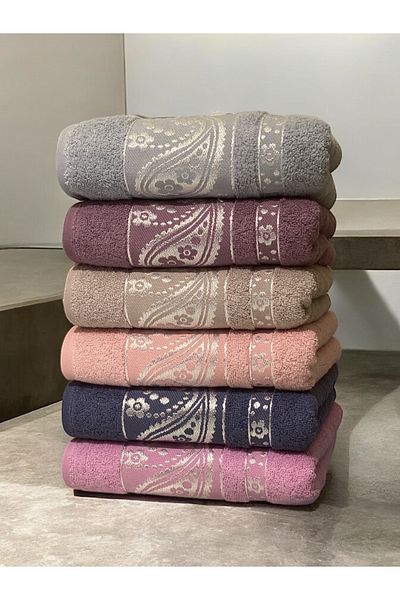 Softplus 100% Cotton 6-Piece Hand-Face-Bad Towel (Extra Soft)