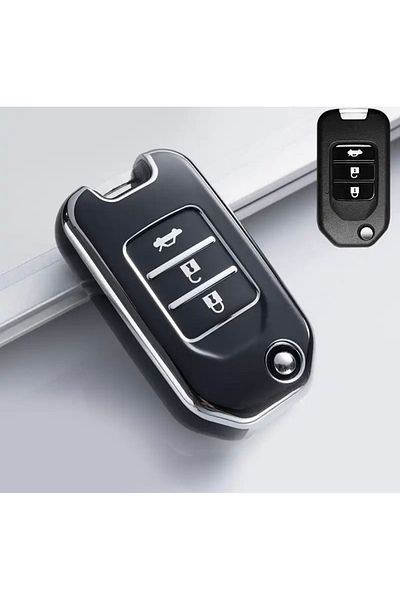 emii auto spare parts Honda Civic Hrv Crv Accord - Key Case Switchblade Black/Gray Model