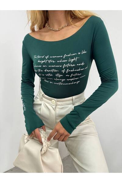 REELMODA Piept cu gât și mâneci pentru barcă - Bluză elegantă cu nisip