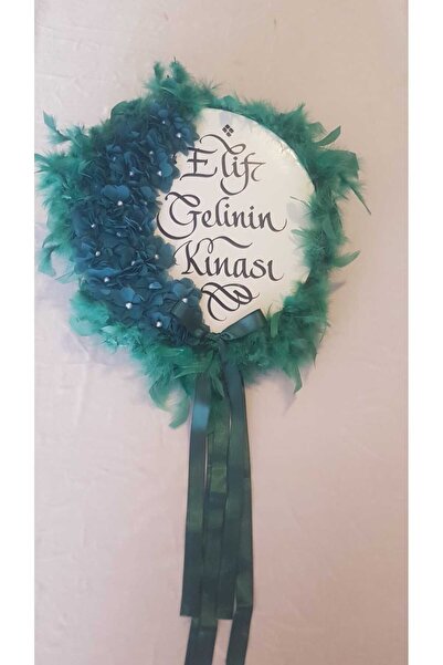 Evsay Isme Özel Kına Gelin Tefi Deri Tef Vurmalı Çalgı Def Kına Defi Otrişli Deri Tef