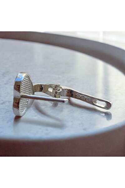 Rachel Silver 925 Ayar Gümüş Kalpli Nazar Çocuk Küpesi