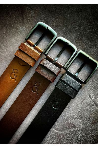 Safir Leather Καφέ ζώνη από γνήσιο δέρμα