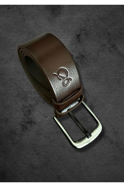 Safir Leather Καφέ ζώνη από γνήσιο δέρμα