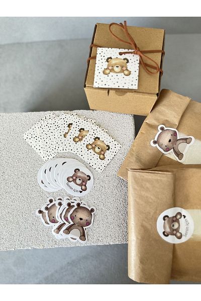 Meyofficial Teddy bear themed gift packaging kit