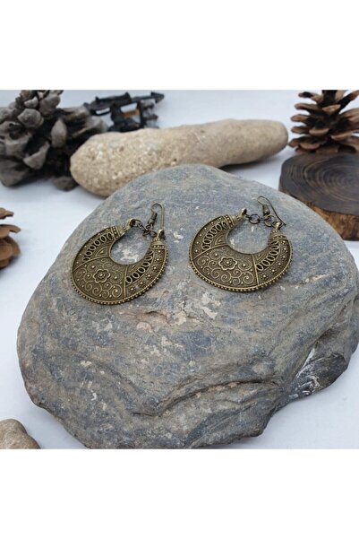 Porsuk Alternatif El Yapımı Etnik Otantik Hippi Bohem Döküm Küpe