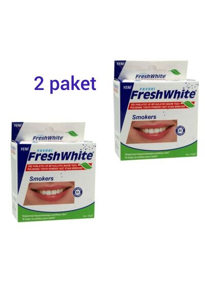 irtihal 2 paket fresh white smokers diş beyazlatıcı ve parlatıcı toz sigara i...