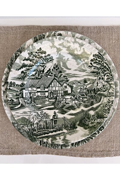 MozzArt Dekoratif Antika Vintage Porselen Trio Sofra Servis Tabağı Takımı Set