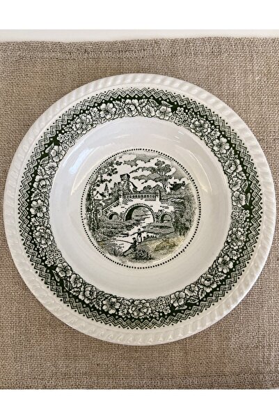 MozzArt Dekoratif Antika Vintage Porselen Trio Sofra Servis Tabağı Takımı Set