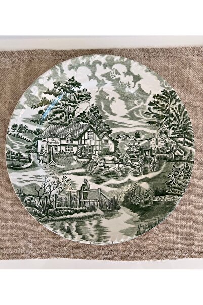 MozzArt Dekoratif Antika Vintage Porselen Trio Sofra Servis Tabağı Takımı Set