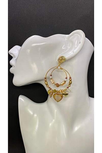 Porsuk Alternatif Handmade Ethnic Czech Glass Lacquer Coating Women Earrings