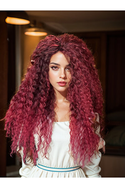 Suzan Peruk Afro Peruk Saç -Tak ve çık Komple takılır kabarık modeldir.El yap...