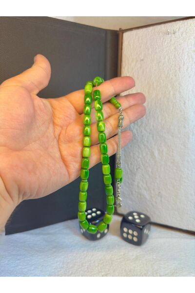 Anemore Collection Katalin Tesbih Kapsül Kesim Yeşil Renkli T-52