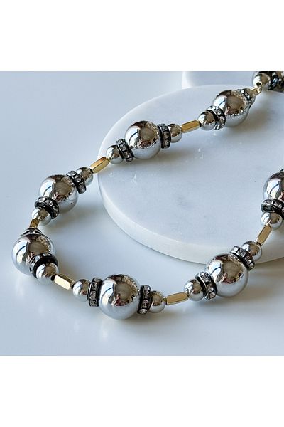 CHARMLUCKY Mix Ball Stick Necklace