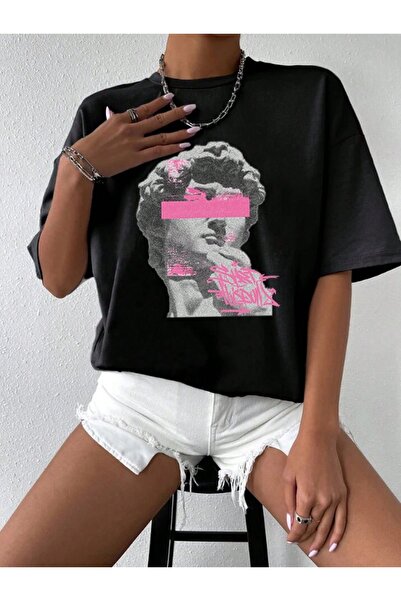 Jose Clothing تي شيرت كبير الحجم مطبوع من القطن العضوي