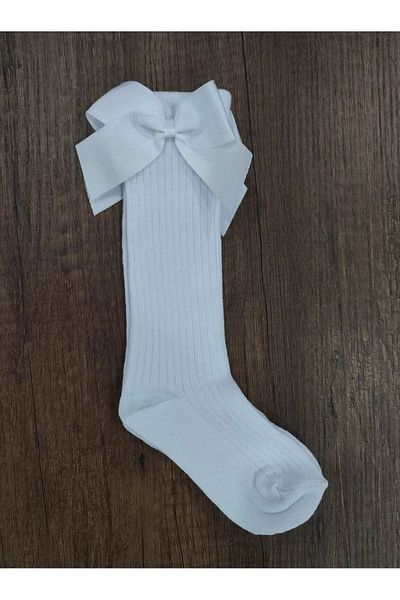 erceys Girls 1 Pair of Bow Cotton Knee High Socks with Accessories