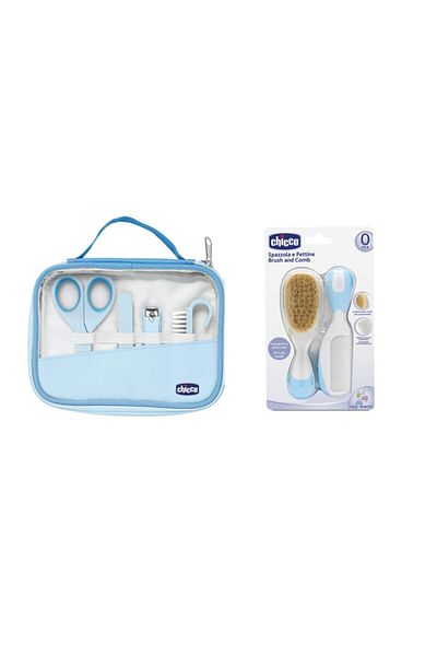 Chicco مجموعة مشط وفرشاة للعناية بالأظافر