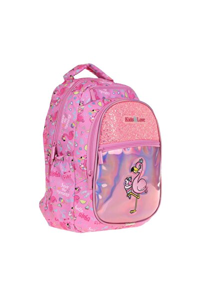 KAUKKO حقيبة ظهر للأطفال والحب مرآة وحجر فلامين L5095