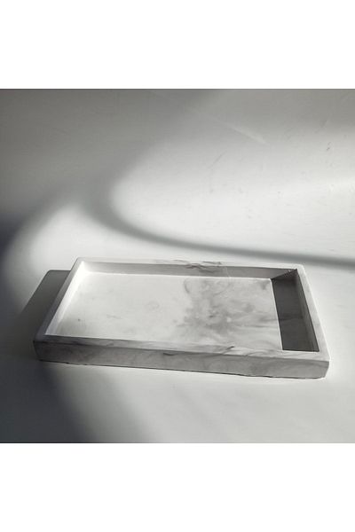 Ture Concept Marble Look Rectangular Tray & Organizer 15x30cm