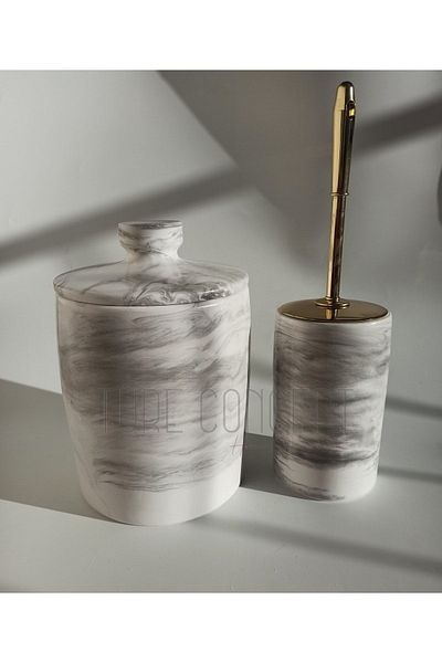 Ture Concept Bathroom Set Bath Brush & Bathroom Trash Can And Toilet Brush