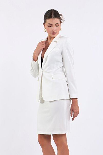 Volanlı Ceket Etek Takım