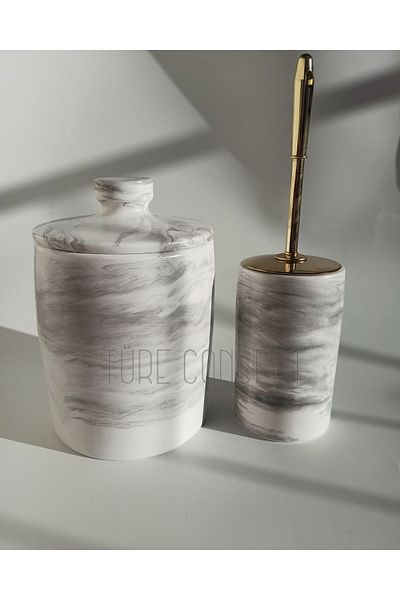 Ture Concept Bathroom Set Bath Brush & Bathroom Trash Can And Toilet Brush