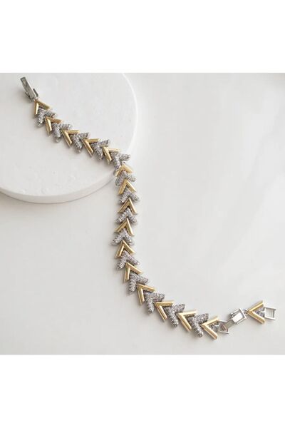 Genel Markalar ZİRKON TAŞLI V MODEL VİP BİLEKLİK
