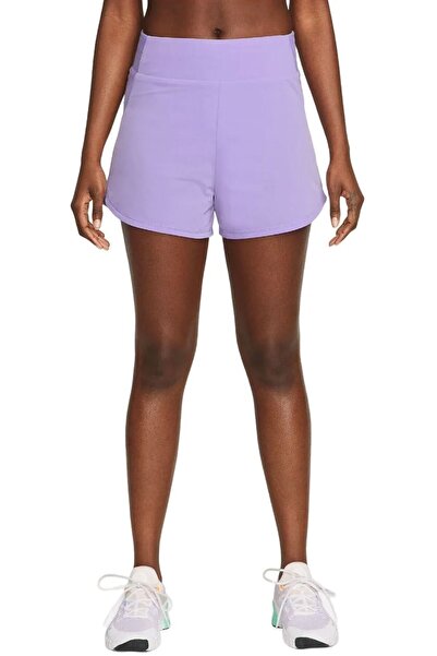 Nike Bliss Dri-FIT Kadın Yüksek Bel 3" Kısa Astarlı Şort - uzay moru/yansıtıc...