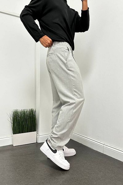 BDRMAN Baggy Gray Color Comfortable Fit Pleated pants