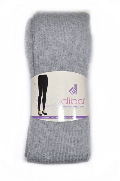 Diba Γυναικείο γκρι Terry Χειμερινό καλσόν Lycra Footless καλσόν