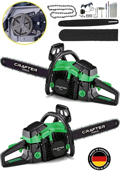 CRAFTERTOOLS Germany Benzinli Testere 11 Hp 62cc Ağaç Odun Dal Kesme Makinesi...