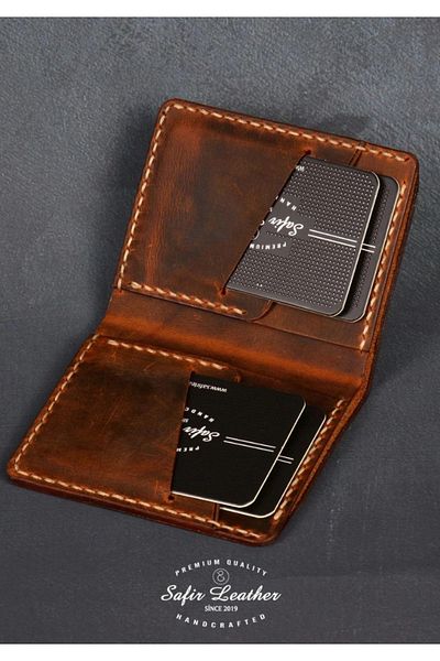Safir Leather Πορτοφόλι Elit Taba Crazy Minimal