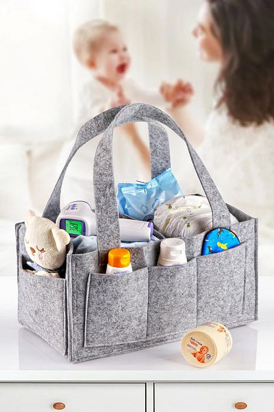 Serstil Felt Mother Baby Care Bag Organizer - Gray