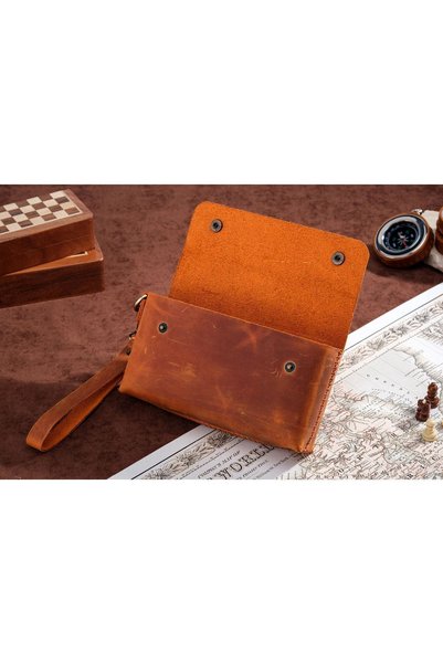 Ban Store Handmade Magnetic Wooden Chess Set with Custom Leather Case, Portable Solid Wood Foldable