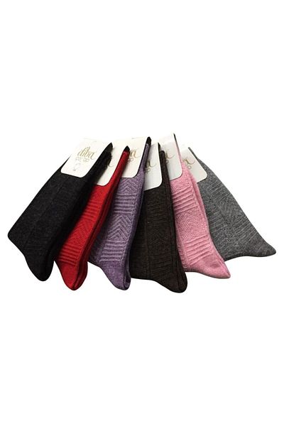 Diba 6-Piece Winter Women's Wool Socks Cotton Blend Does Not Itch