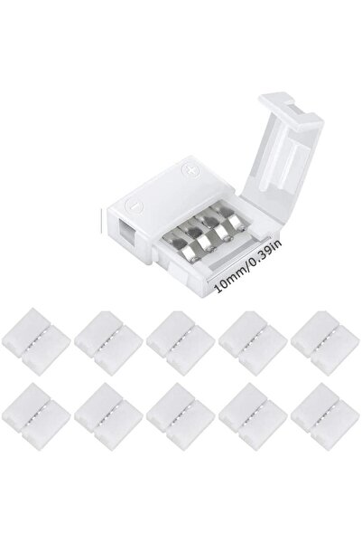 LEDONLİNE 10 Adet 5050 4 Pin Rgb Şerit Led Ekleme Aparatı (lehimsiz Birleştir...
