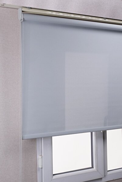 bizdenperde Mat Gri Kumaş Kaliteli Kalın Güneşlik Stor Perde