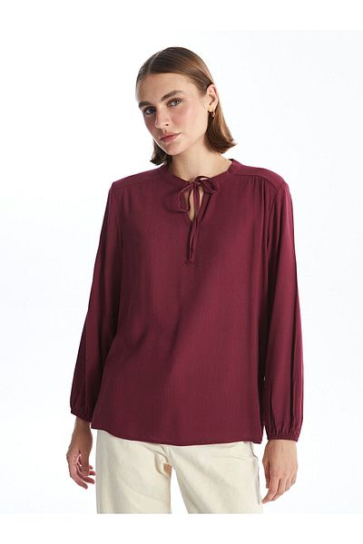 LC Waikiki Lcw Women's Blouse - Tie-up Collar Design