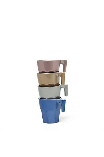 Paşabahçe Casablanca Pastel 4-Piece Espresso Cup