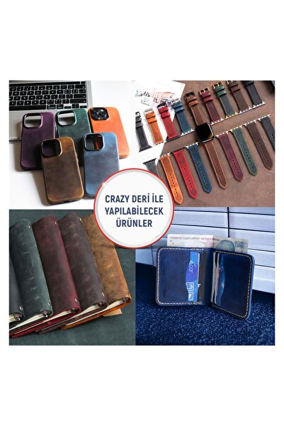 AiryFooT Crazy Parça Deri 30 x 45 cm Deri Hobi İçin Crazy Deri Hakiki Deri Parçası