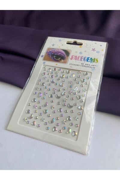 BDYCOLLECTİON Vücut Ve Yüz Taşı Sticker Tırnak Makyaj Taşı Yapışkan Festival ...