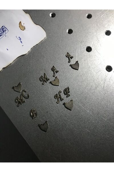 Genel Markalar Kadın Gümüş 2 Harfli Kalpli Kolye